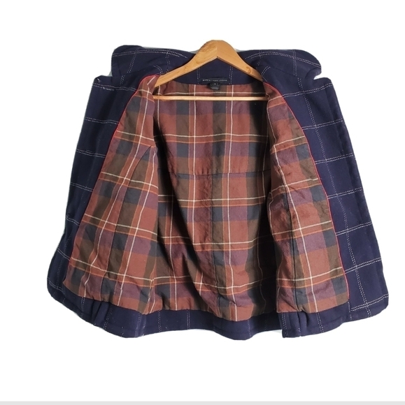 Marc by Marc Jacobs Blue Checkered Wool Coat - Picture 4 of 6